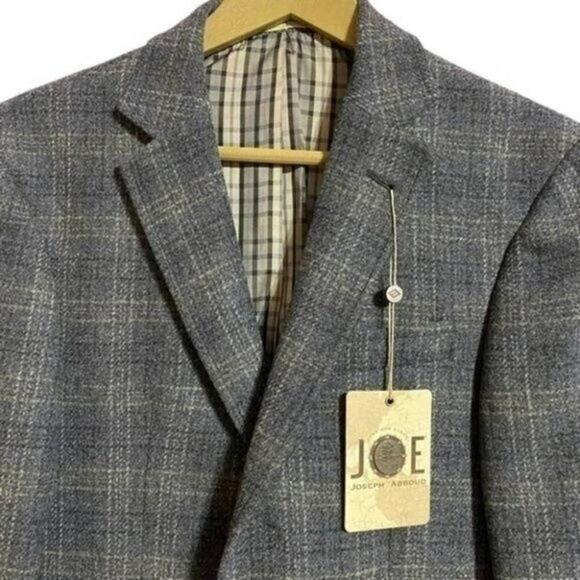 Joseph Abboud Jacket Men’s 36S Grey Plaid Multicolor 100% Wool Performance NWT - Picture 2 of 11